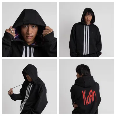 Pre-owned Adidas Originals Korn Adidas Hoodie Size Large 2024 Ultra Rare/early New, Sealed In Og Pkg N Hand In Black