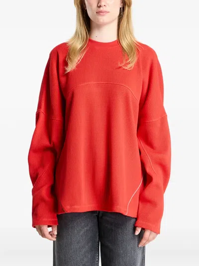 Adidas Originals La Cienega Ls Long-sleeved Sweatshirt In Red