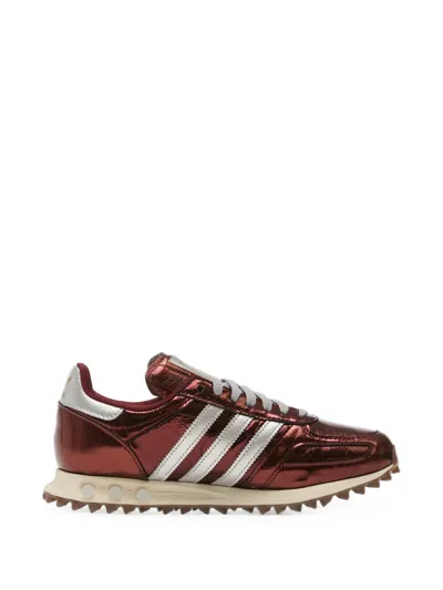 Adidas Originals La Trainer Og Metallic Sneakers In Burgundy