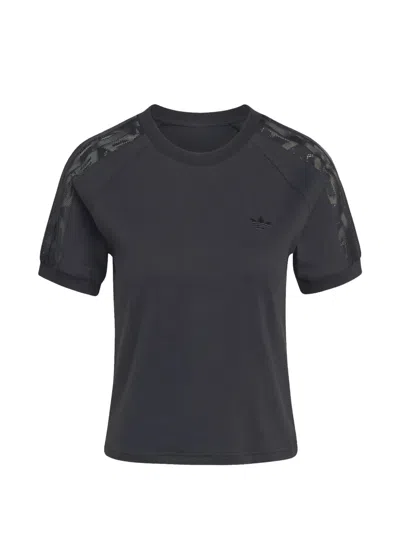 Adidas Originals Lace T-shirt In Black