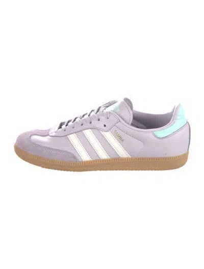 Pre-owned Adidas Originals Leather Athletic Sneakers In Purple