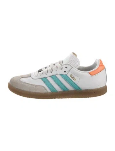 Pre-owned Adidas Originals Leather Athletic Sneakers In Silver