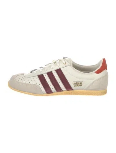Pre-owned Adidas Originals Leather Graphic Print Sneakers In White