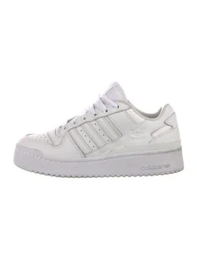 Pre-owned Adidas Originals Leather Lasercut Accents Sneakers In White