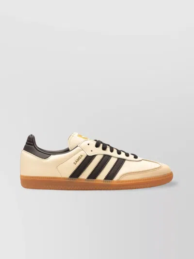 Adidas Originals Leather Low-top Sneakers Gum-rubber Sole In Orange