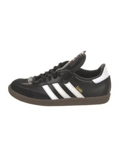 Pre-owned Adidas Originals Leather Printed Sneakers In Black
