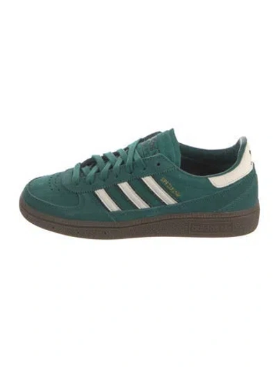 Pre-owned Adidas Originals Leather Printed Sneakers In Green