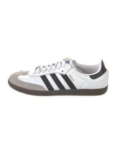Pre-owned Adidas Originals Leather Printed Sneakers In White