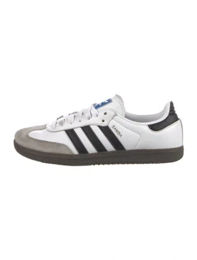 Pre-owned Adidas Originals Leather Printed Sneakers In White