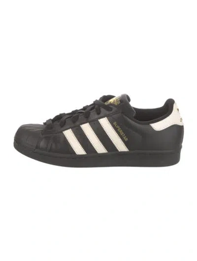 Pre-owned Adidas Originals Leather Sneakers In Black