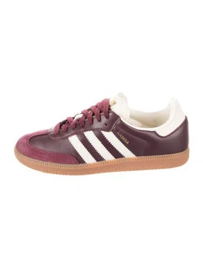 Pre-owned Adidas Originals Leather Sneakers In Burgundy