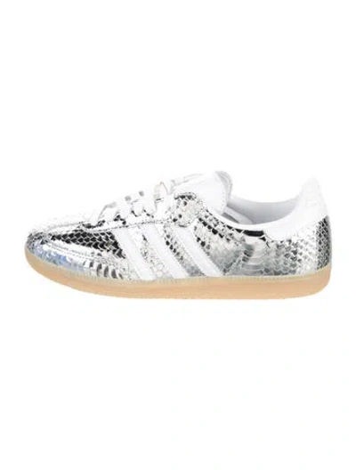 Pre-owned Adidas Originals Leather Sneakers W/ Tags In Silver