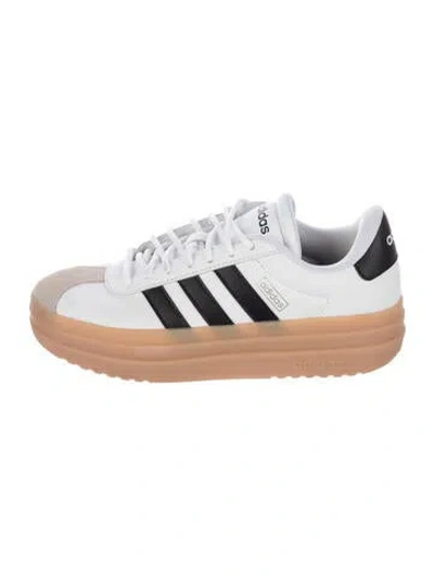 Pre-owned Adidas Originals Leather Striped Sneakers In White