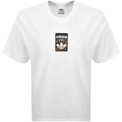 Adidas Originals Leo Oversized T Shirt White