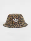 Adidas Originals Leopard Bucket Hat In Brown