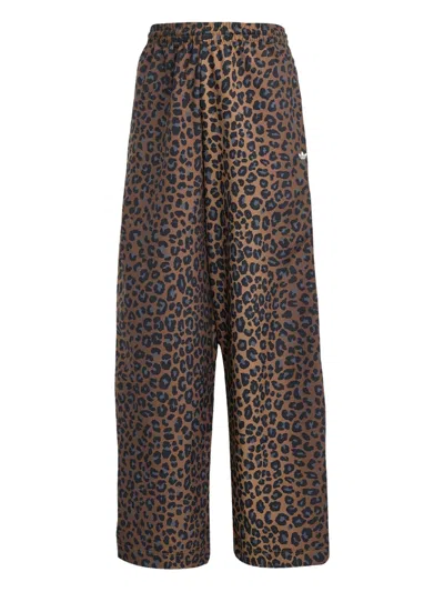 Adidas Originals Leopard-print Trousers In Brown