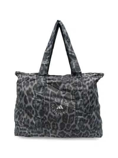 Adidas Originals Leopard-print Backpack In Gray