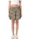 Adidas Originals High Waist Floral Pleated Mini Skirt In Multi Floer