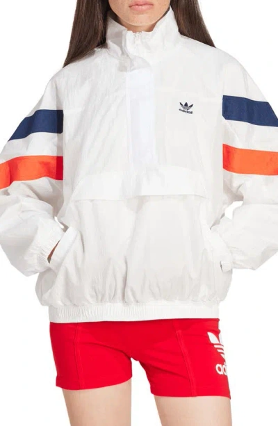 Adidas Originals Lifestyle Anorak In Cloud White