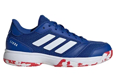 Pre-owned Adidas Originals Ligra 8 Indoor Sneakers In Royal Blue/cloud White/pure Ruby