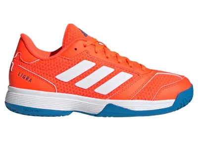 Pre-owned Adidas Originals Ligra 8 Indoor Sneakers In Team Solar Orange/cloud White