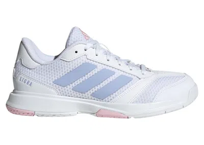 Pre-owned Adidas Originals Ligra 8 Indoor (women's) Sneakers In Cloud White/violet Tone/clear Pink In Multi