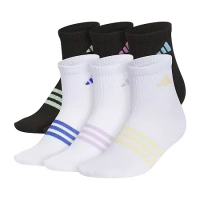 Adidas Originals Kids' Little & Big Girls 6 Pair Quarter Socks In Multi