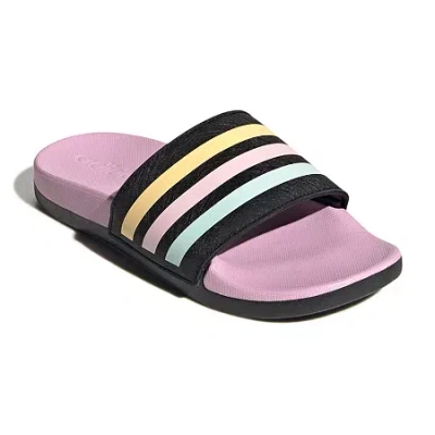 Adidas Originals Little & Big Kid Girls Adilette Comfort Slide Sandals In Black