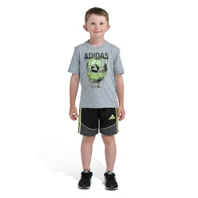 Adidas Originals Kids' Little Boys 2-pc. Short Set In Gray