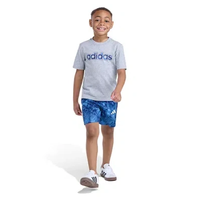Adidas Originals Kids' Little Boys 2-pc. Short Set In Gray