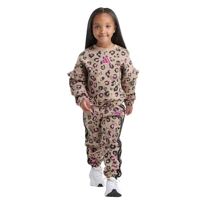 Adidas Originals Kids' Little Girls 2-pc. Pant Set In Brown