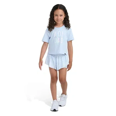 Adidas Originals Kids' Little Girls 2-pc. Short Set In Blue