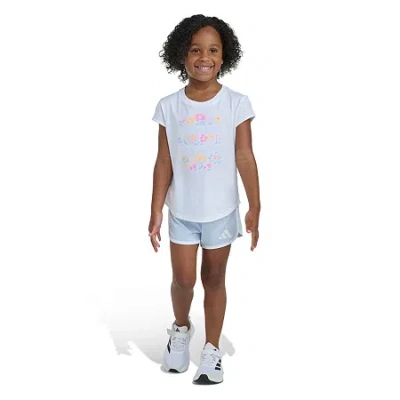 Adidas Originals Kids' Little Girls 2-pc. Short Set In White