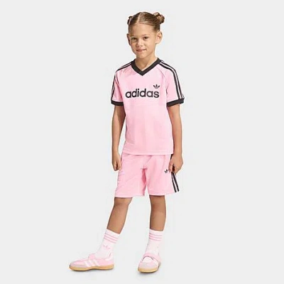 Adidas Originals Little Kids Originals Jersey And Shorts Set In Pink