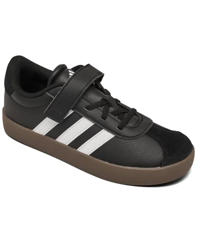 Adidas Originals Little Kids Vl Court 3.0 Fastening Strap Casual Sneakers From Finish Line In Multi