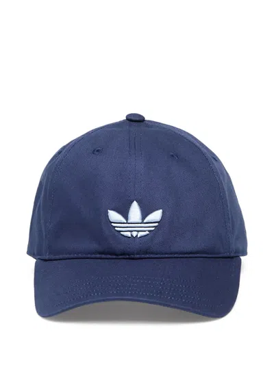 Adidas Originals Log-detail Baseball Cap In Blue