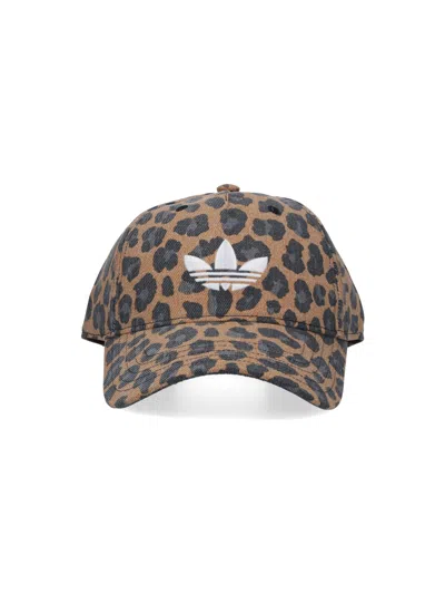 Adidas Originals Logo Baseball Cap In Brown