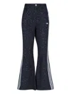 Shop Adidas Originals Logo Bootcut Jeans In Black  