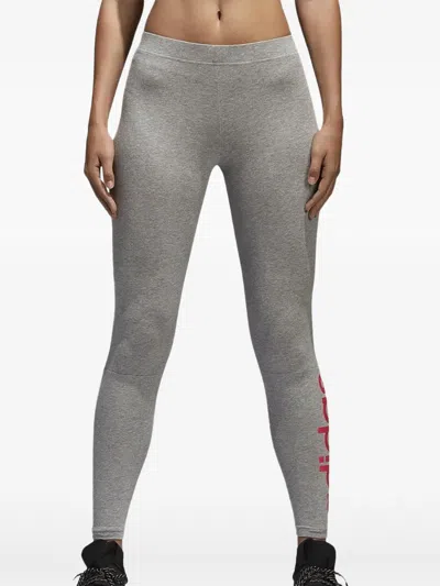 Adidas Originals Logo-detail Leggings In Gray