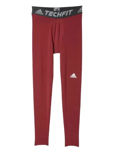 Adidas Originals Logo-detail Leggings In Red