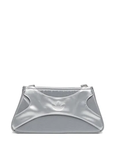 Adidas Originals Embossed Logo Shoulder Bag In Silver