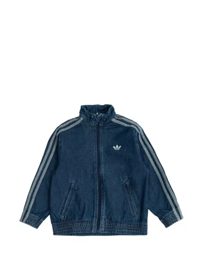 Adidas Originals Kids' Logo-detail Zip Jacket In Blue