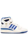 Adidas Originals Logo Embellished Hi-top Sneakers In Cloud White / Royal Blue