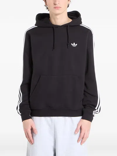 Adidas Originals Logo-embroidered Hoodie In Black