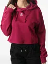 Adidas Originals Logo-embroidered Hoodie In Burgundy