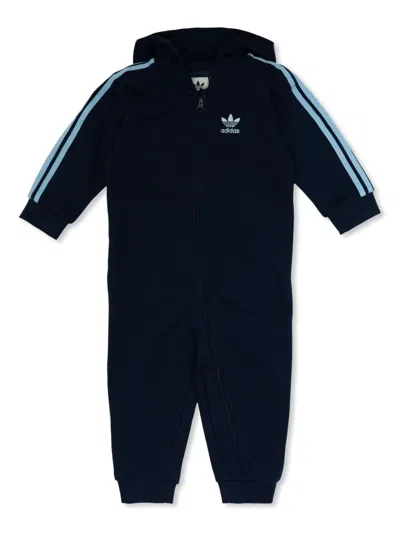 Adidas Originals Kids' Logo-embroidered Jumpsuit In Blue