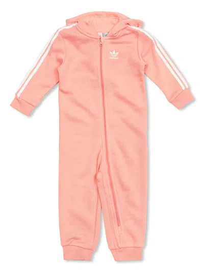 Adidas Originals Kids' Logo-embroidered Jumpsuit In Pink