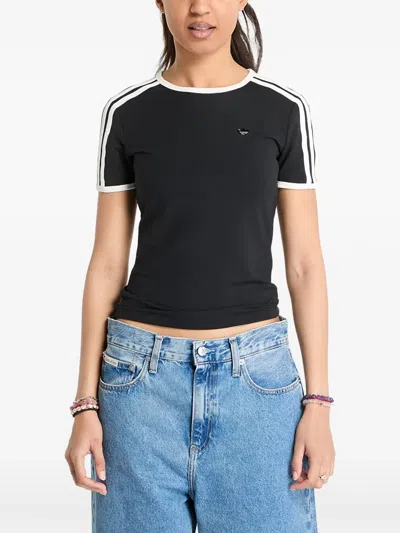 Adidas Originals Logo-embroidered T-shirt In Black