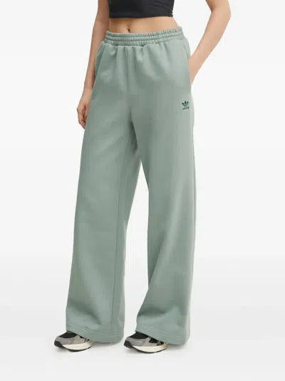 Adidas Originals Logo-embroidered Track Pants In Green