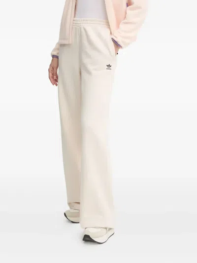 Adidas Originals Logo-embroidered Track Pants In White